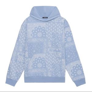 TALENTLESS MENS PAISLEY PREMIUM SKY BLUE HOODIE M